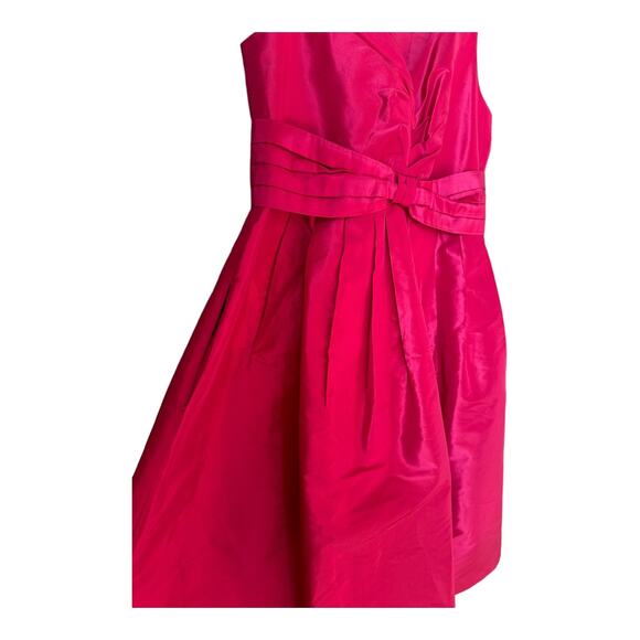 Banana Republic Mad Men Barbie Pink Silk Sleeveless Dress Taffeta size 2 - Picture 5 of 12